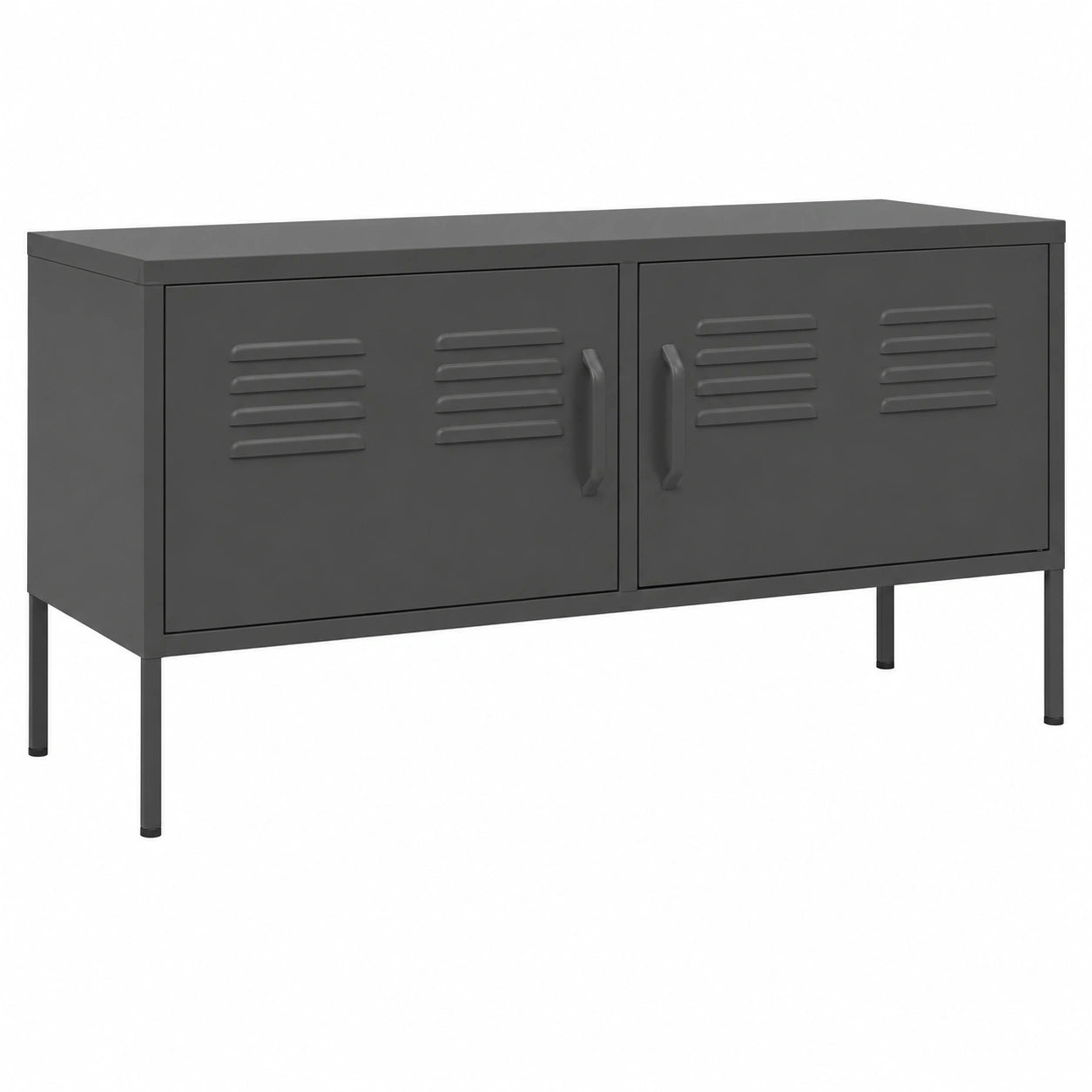 Schrank – 105 × 35 × 50 cm, mit mehreren Türen, aus Stahl, Anthrazit