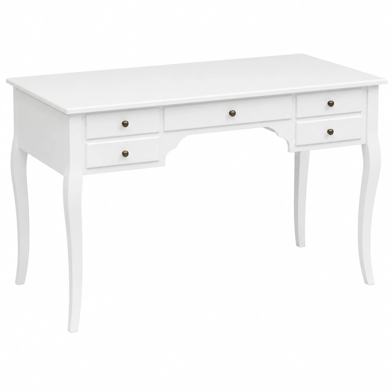 Tisch – 110 × 47 × 79 cm, mit Schubladen, aus MDF und Kiefernholz, für Büro