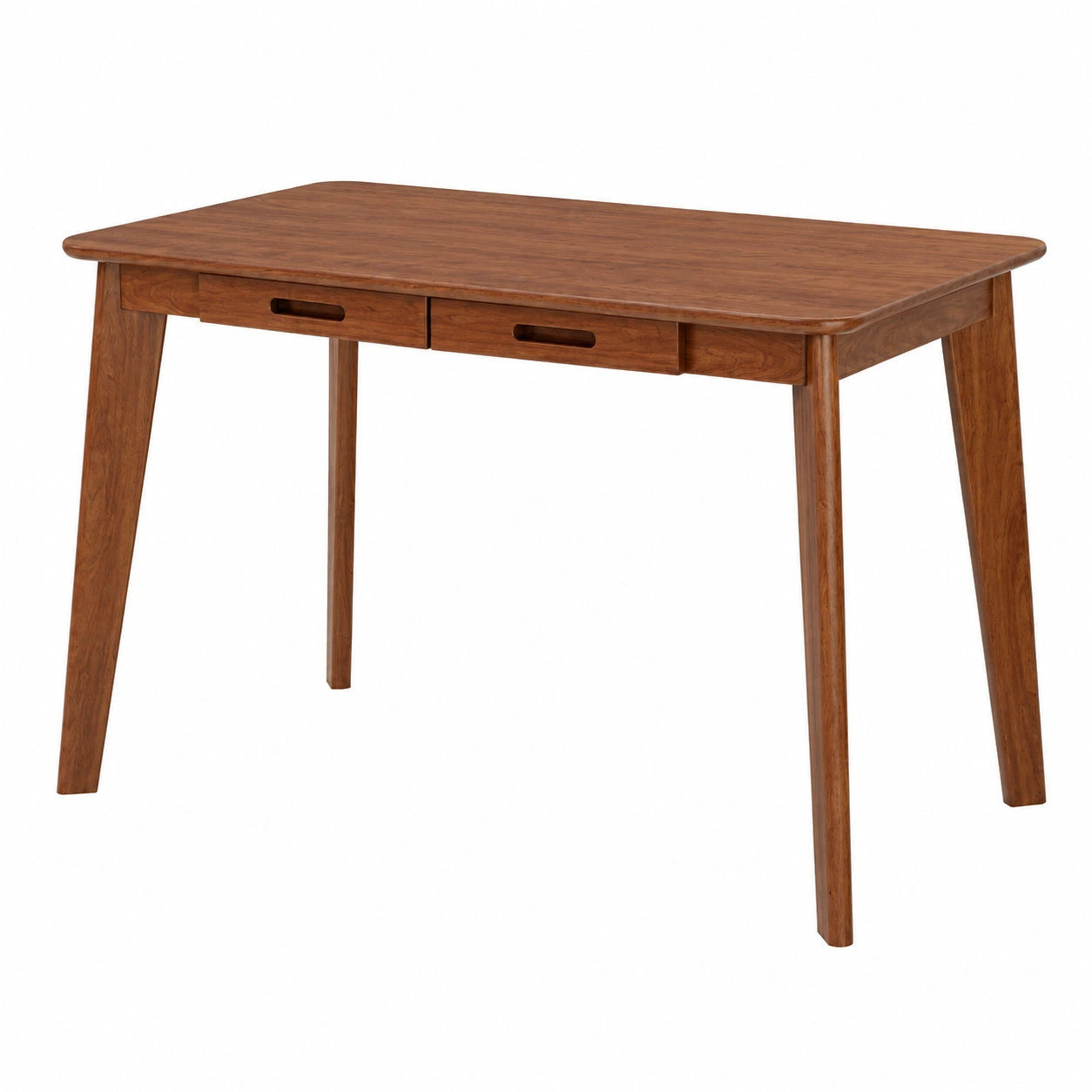 Schreibtisch – 100 cm, mit Schubladen, aus Holz, Walnuss