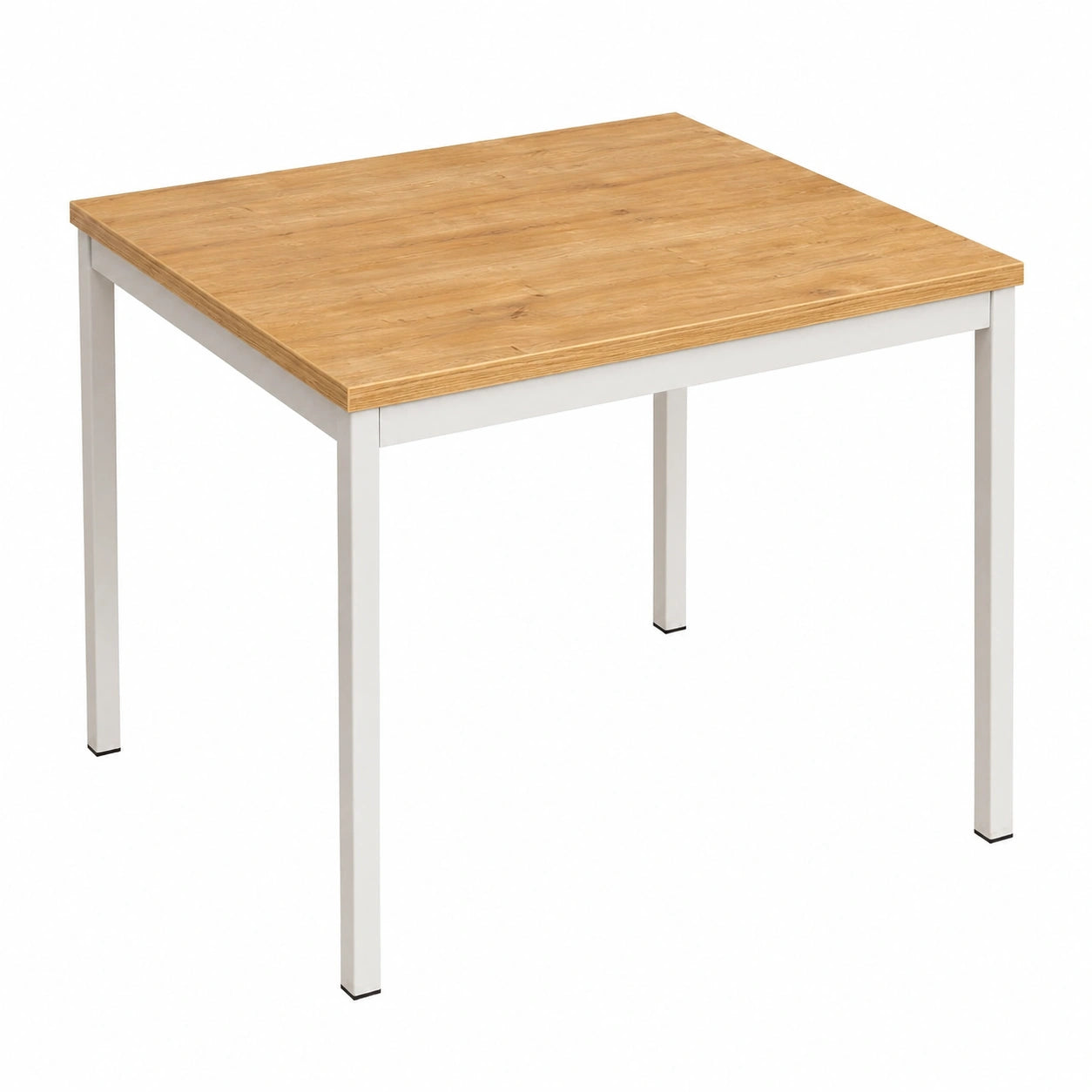 Schreibtisch – 80 × 80 × 75 cm, aus Eichenholz und Stahl, für Büro