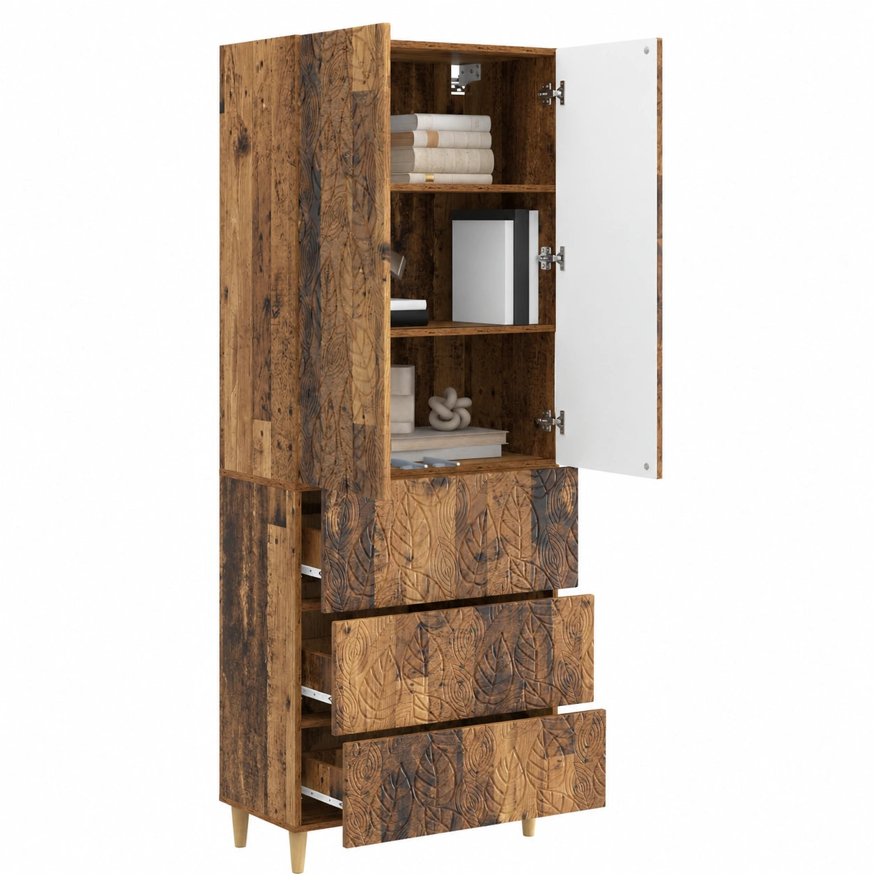 Wohnmöbel – 66 × 34,5 × 90 cm, moderner Stil, mit Stauraum, aus Holzwerkstoff, für Wohnzimmer