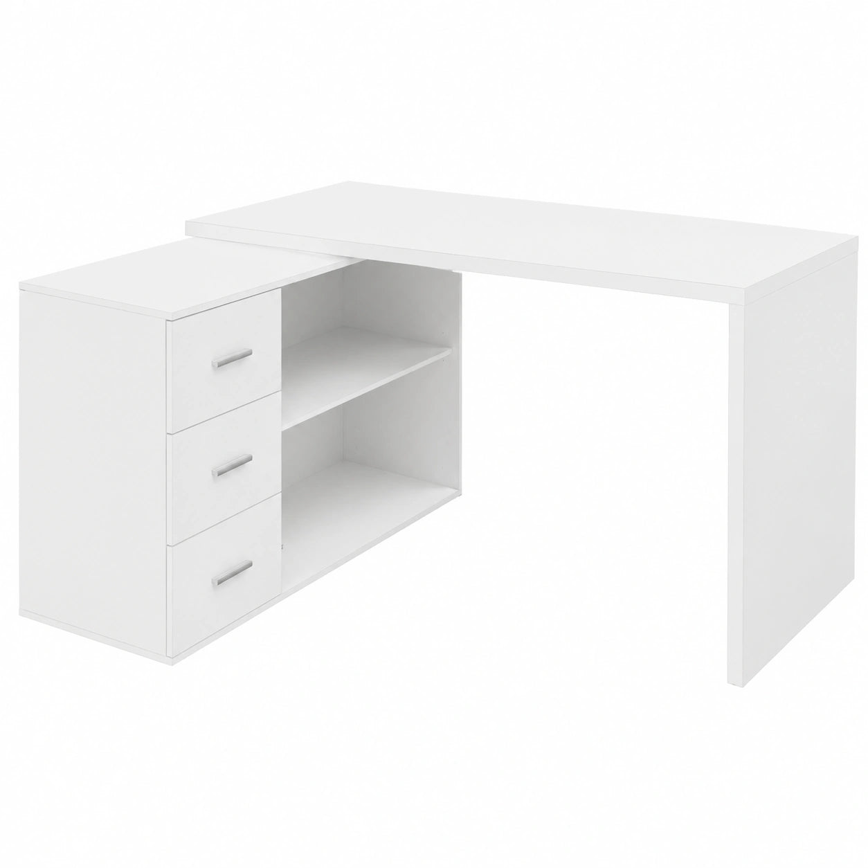Schreibtisch – 150 cm, moderner Stil, mit Stauraum, mit Schubladen, aus Holz