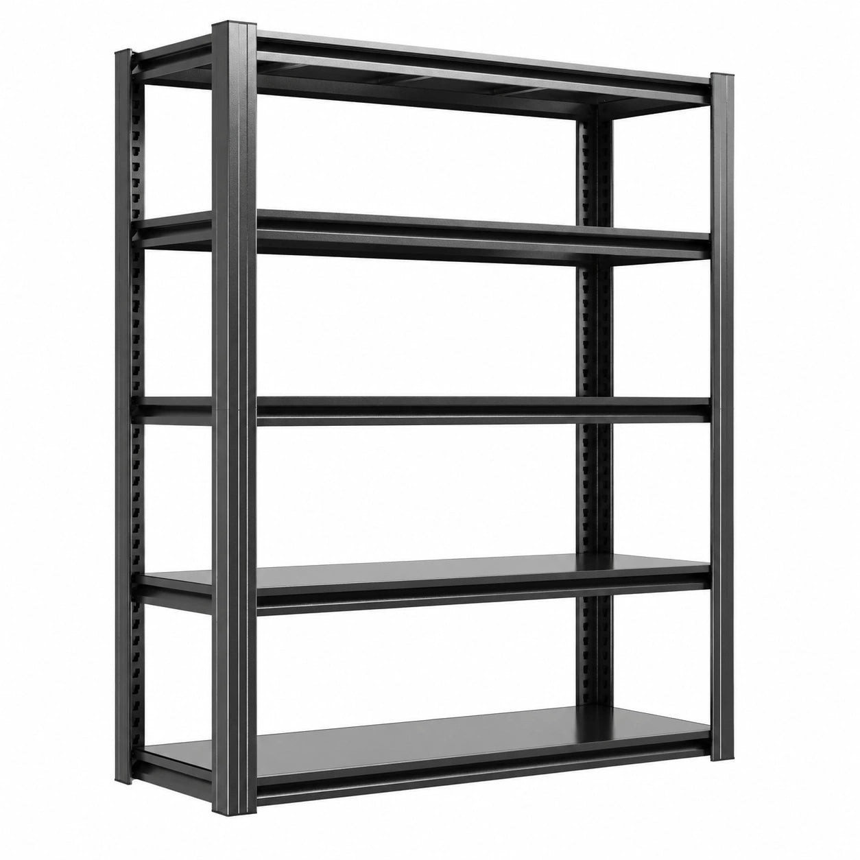 Regal – 45 × 120 × 198 cm, aus Metall, Schwarz
