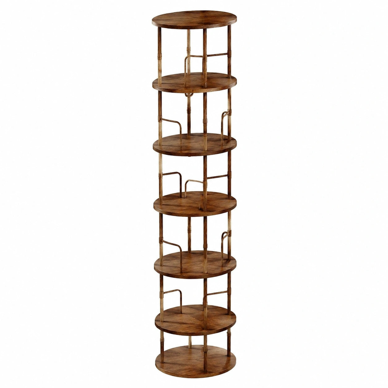 Bücherregal – 45 × 45 × 193 cm, drehbar, aus Holz