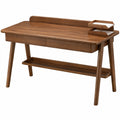 Tisch – 120 cm, moderner Stil, mit Schubladen, aus Holz, Braun, für Schlafzimmer und Büro