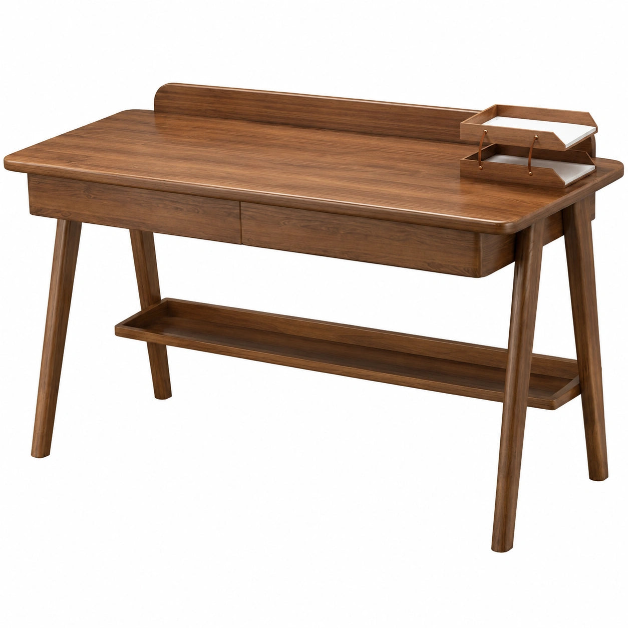 Tisch – 120 cm, moderner Stil, mit Schubladen, aus Holz, Braun, für Schlafzimmer und Büro